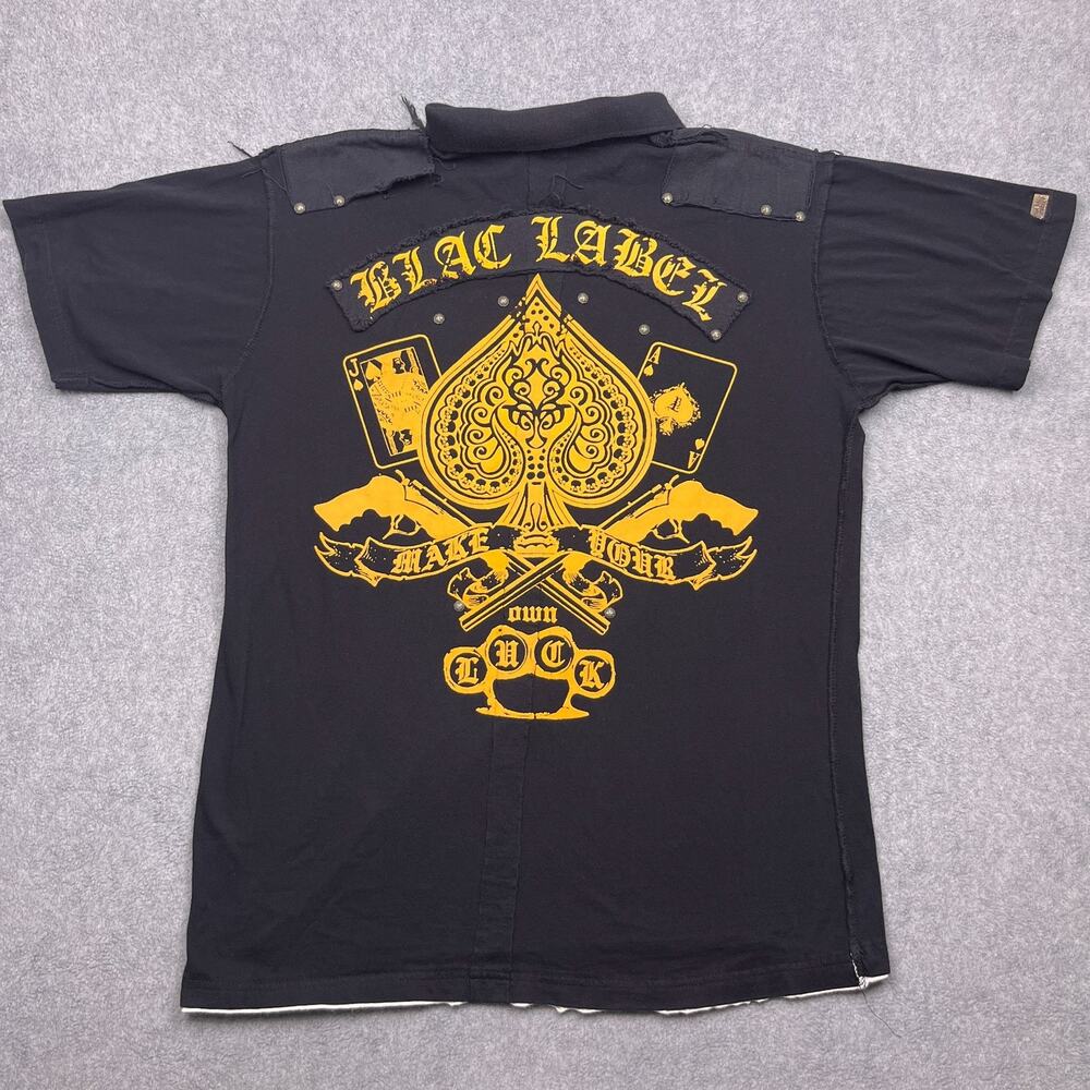 blac label graphic polo shirt black cotton xl - Picture 7 of 15